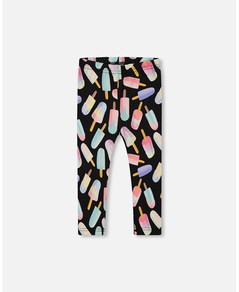 Deux par Deux Toddler Girls Printed Capri Leggings Ice Lollipops - Toddler|Child