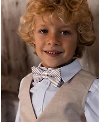 Deux par Boy Bow Tie Light Taupe - Toddler|Child