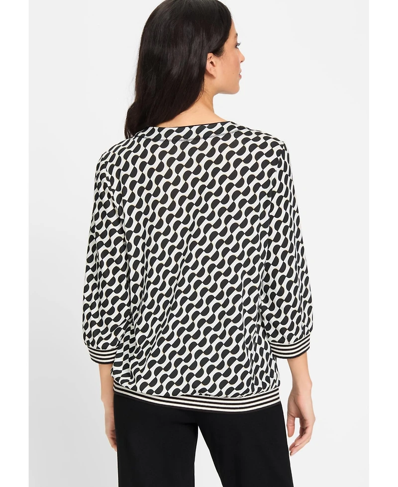 Olsen Women's Geo Print Tee