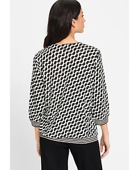 Olsen Women's Geo Print Tee
