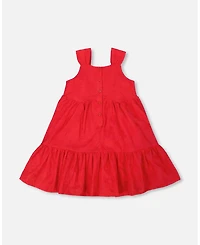 Deux par Deux Toddler Girls Multi-Tiered Eyelet Dress Red - Toddler|Child