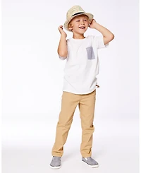 Deux par Toddler Boys Short Sleeve Tee With Pocket White - Toddler|Child