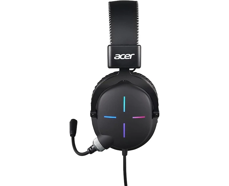 acer Nitro Gaming Headset Ii: 50mm Drivers | Retractable Omni-Directional Noise-Canceling Microphone with On-Cable Controls | Over-Ear Design with Rgb