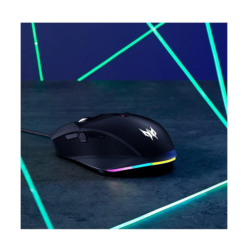 acer Predator Cestus 335 Gaming Mouse with PixArt 3370 Sensor, Adjustable Dpi Settings & 16.8 Million Rgb Color Lighting Combinations