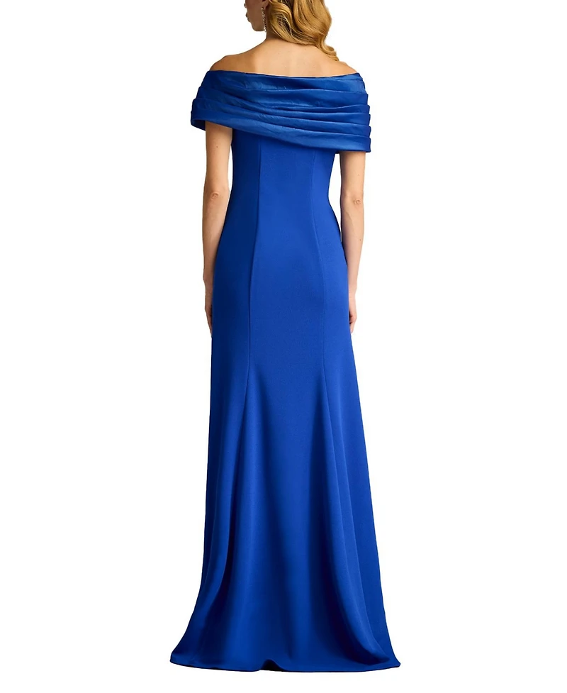 Tadashi Shoji Women's Dalton Contrast Off-Shoulder Gown