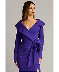 Tadashi Shoji Women's Boleyn Portrait Collar Gown