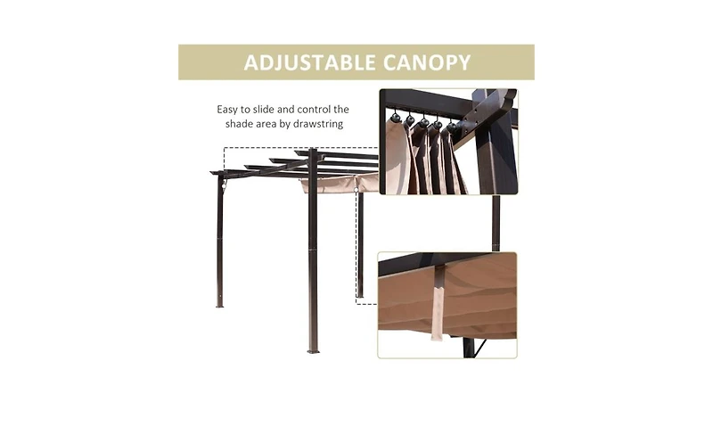 Pergola Gazebo with Weather-Resistant Roof for Outdoor Living