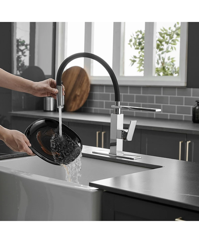 Single-Handle Pull-Down Sprayer 1 Spray High Arc Kitchen Faucet