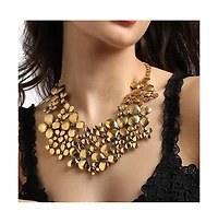 Botanical Cluster Statement Necklace