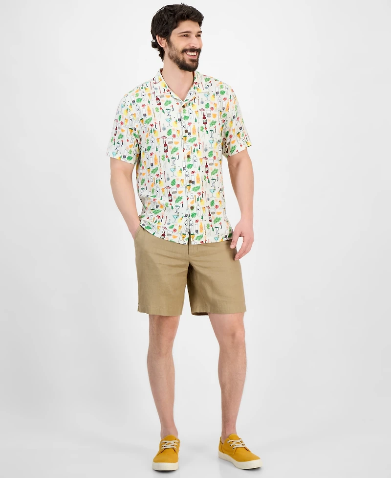 Tommy Bahama Men's Veracruz Cay Lemon Lounge Short Sleeve Shirt