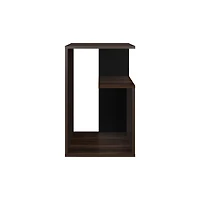 Stebbins Side Table, 2 Shelves, Dark Oak