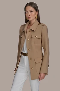 Donna Karan New York Women's Belted Crepe Jacket