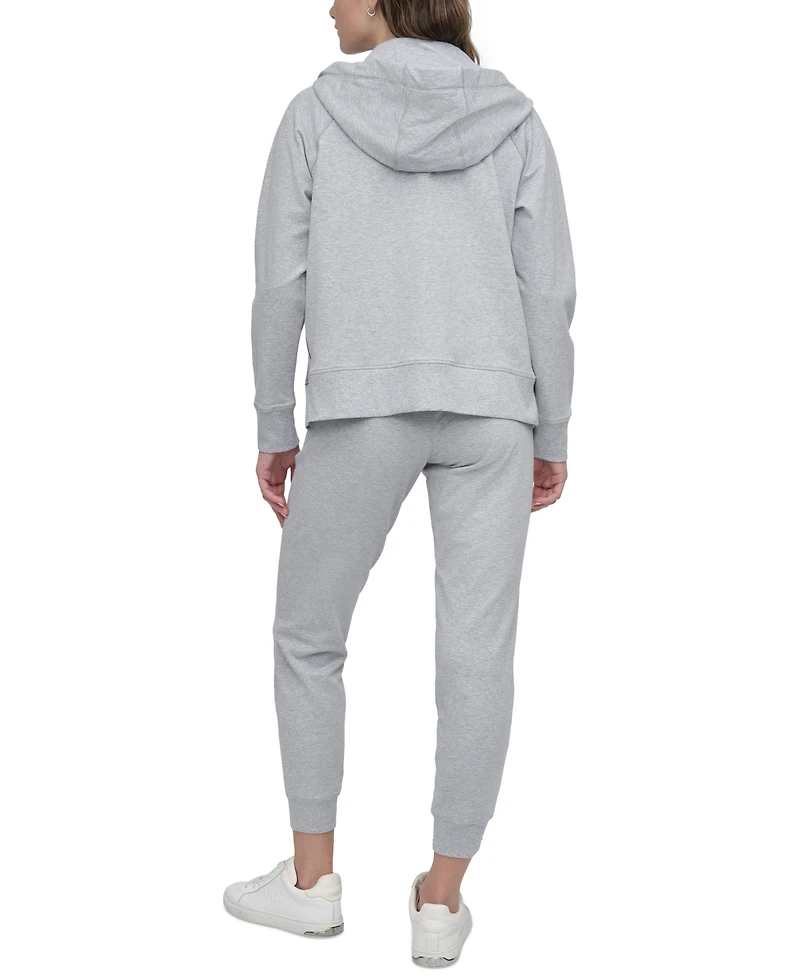 Dkny Sport Women's Two-Tone Zip-Front Long-Sleeve Hoodie