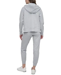 Dkny Sport Women's Two-Tone Zip-Front Long-Sleeve Hoodie
