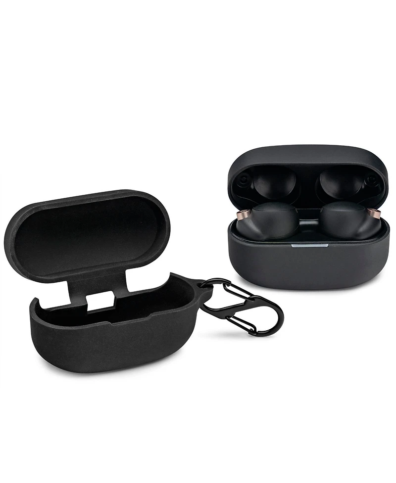 Sony Wf-1000XM4 Replacement Oem Charging Case (Black) with Silicone Case Bundle