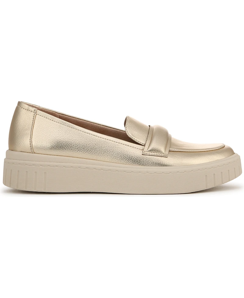 LifeStride Women's Geneva Closed Round Toe Platform Penny Loafers
