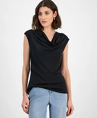 I.n.c. International Concepts Women's Sleeveless Cowlneck Blouse, Exclusively at Macy's