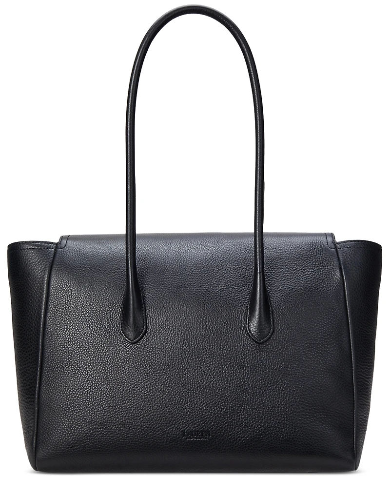 Lauren Ralph Pebbled Leather Extra-Large Tanner Satchel