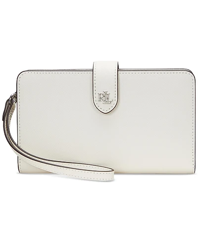 Lauren Ralph Lauren Crosshatch Leather Tech Wristlet