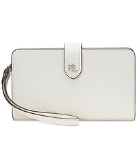 Lauren Ralph Lauren Crosshatch Leather Tech Wristlet
