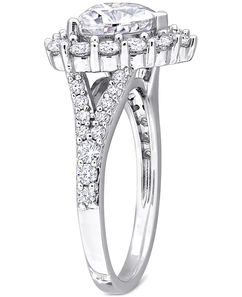 Macy's Moissanite Heart Ring (3 ct. t.w.) in Sterling Silver