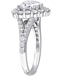 Macy's Moissanite Heart Ring (3 ct. t.w.) in Sterling Silver