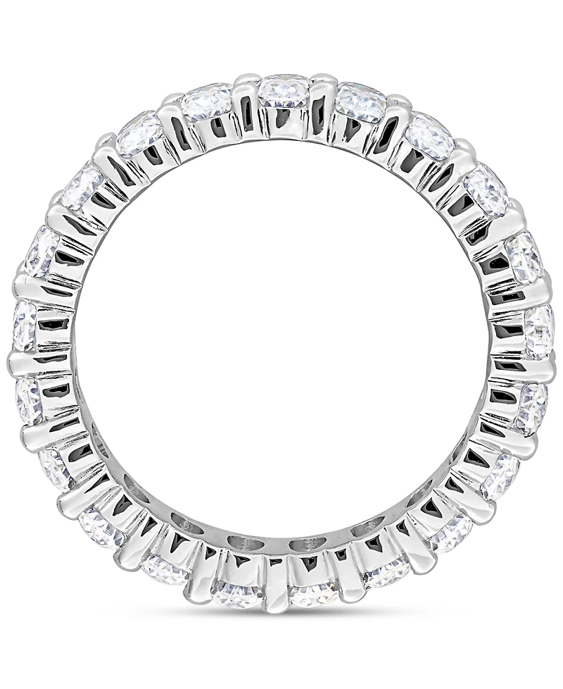 Macy's Moissanite Oval-Cut Ring (4-1/5 ct. t.w.) in Sterling Silver