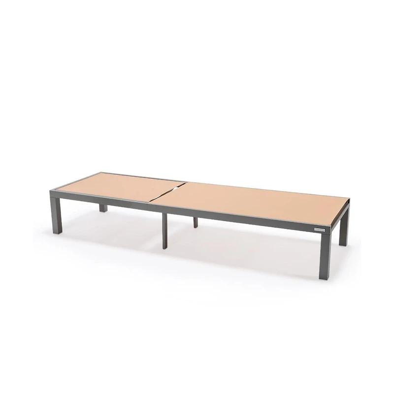 Marlin Patio Chaise Lounge Chair With Grey Aluminum Frame