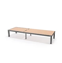 Marlin Patio Chaise Lounge Chair With Grey Aluminum Frame