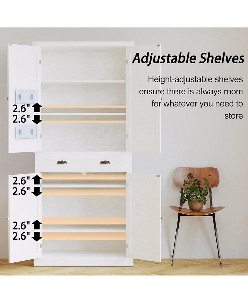 Kitchen Pantry Storage Cabinet Freestanding Cupboard