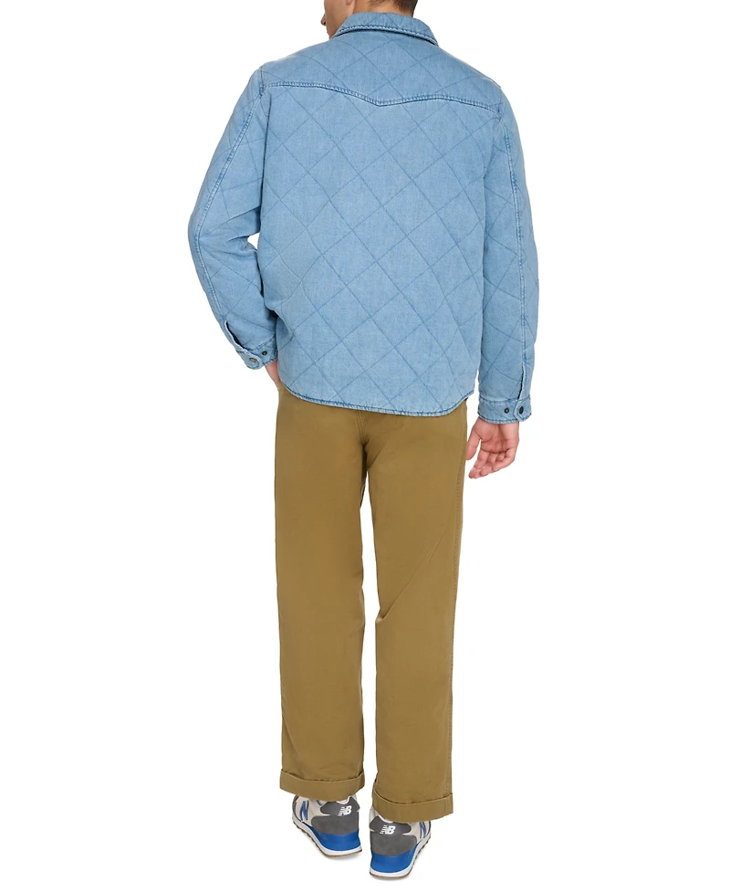 Levi's Men's Diamond-Quilted Denim Western Jacket