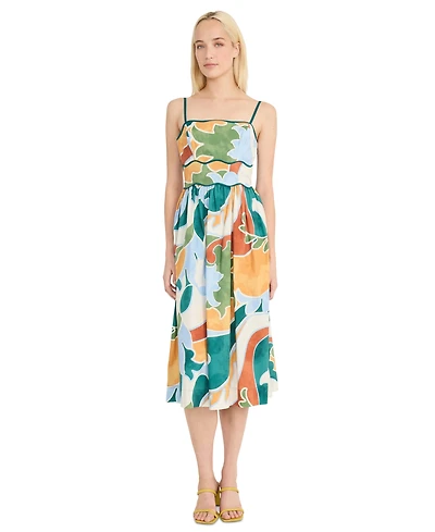 Donna Morgan Women's Cotton Printed Midi Dress