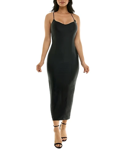 Katia Rae Juniors' V-Neck Bodycon Knit Midi Dress