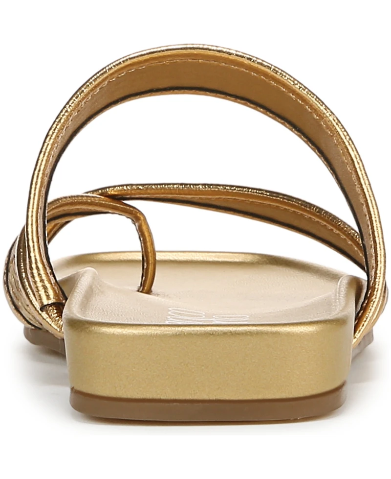 Franco Sarto Women's Estella Open Square Toe Slide Flat Sandals