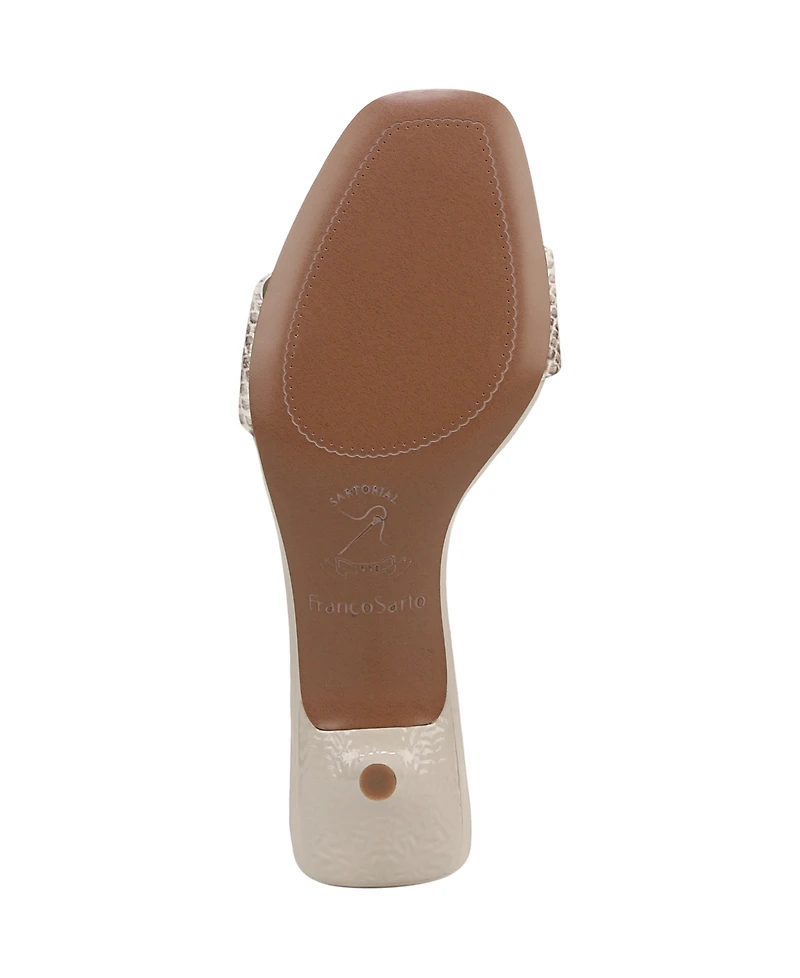 Franco Sarto Women's Roey Open Square Toe Slide Dress Sandals