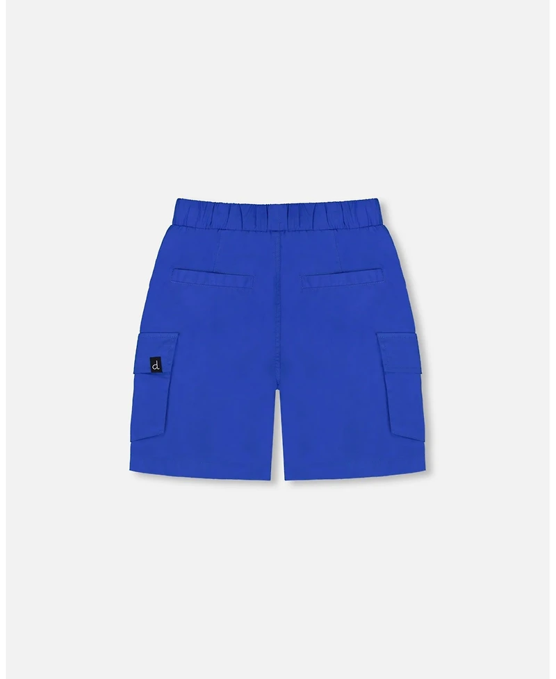 Deux par Deux Big Boys Parachute Cargo Pocket Shorts Royal Blue