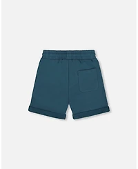 Deux par Deux Toddler Boys French Terry Short Teal - Toddler|Child