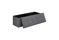 Songmics Home Folding Storage Ottoman Bench