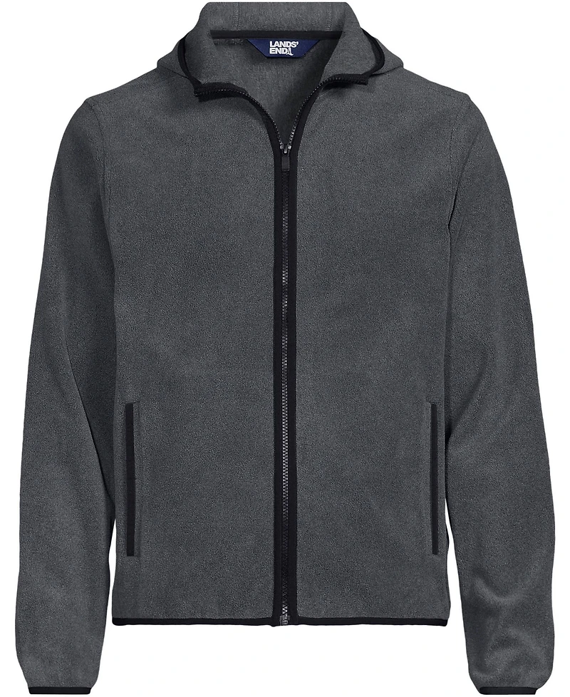Lands' End Men's Anyweather Fleece Hooded Full Zip Jacket
