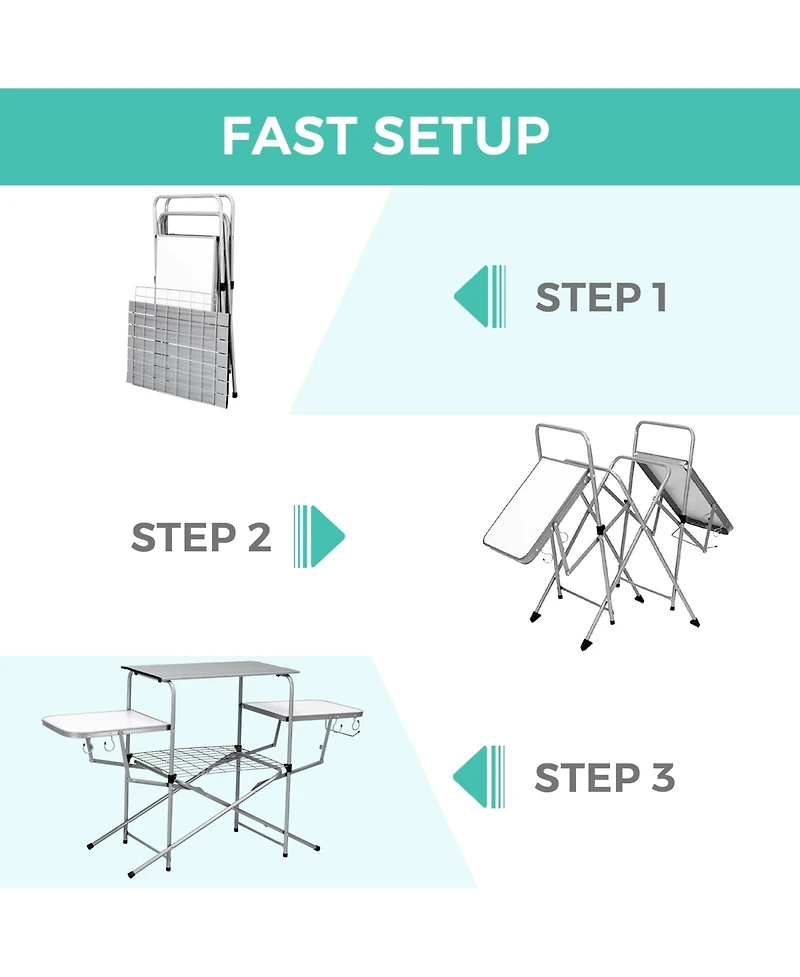 Foldable Outdoor Bbq Table Grilling Stand