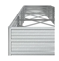 Garden Raised Bed 157.5"x31.5"x17.7" Galvanized Steel Silver