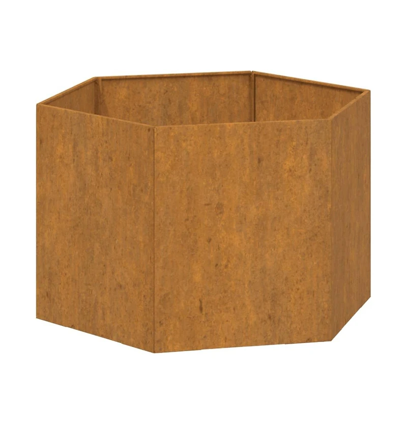 Planter Rusty 23.6"x23.6"x17.7" Corten Steel