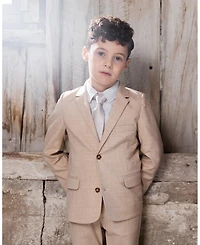 Deux par Deux Big Boys Two Button Blazer Light Taupe