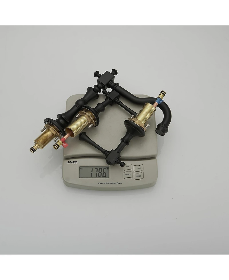 8 in. Widespread Double Handle 3 Hole Bathroom Faucet