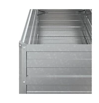 Garden Raised Bed 39.4"x15.7"x30.3" Galvanized Steel Silver