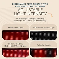 Lifepro Infrared Red Light Therapy Body Wrap - Pain Relief & Recovery Mat with 3 Modes, 660nm & 850nm Red Light Therapy