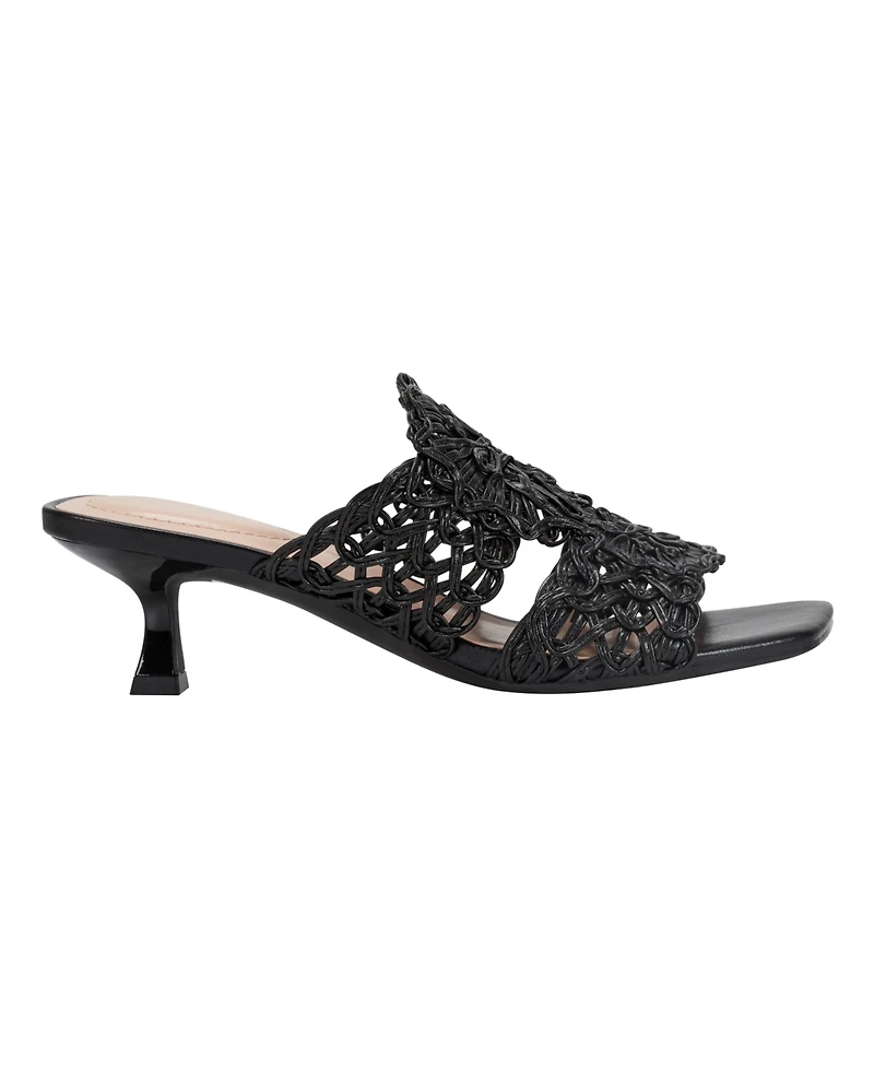 Bandolino Women's Melvana Woven Kitten Heel Sandals