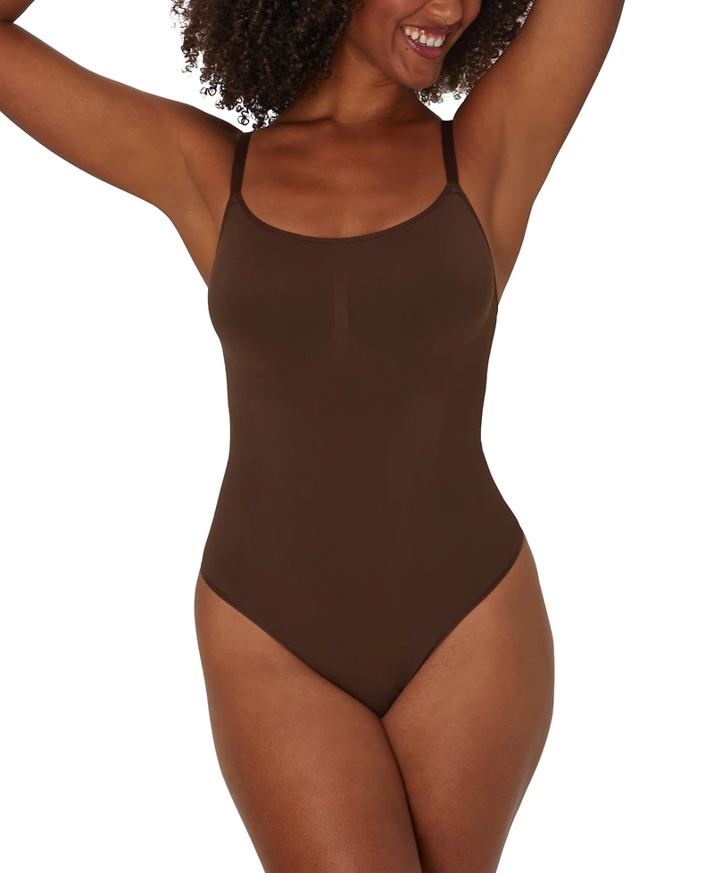 Maidenform Women's Everyday Seamless Shapewear Thong Bodysuit DMS830