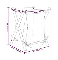 Laundry Basket Cream White 17.7"x21.7"x25" Bamboo