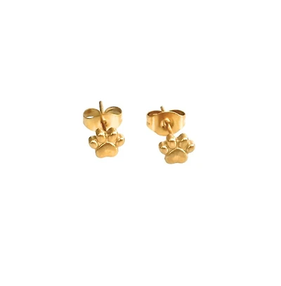 Pawfect Mini Paw Print Stud Earrings